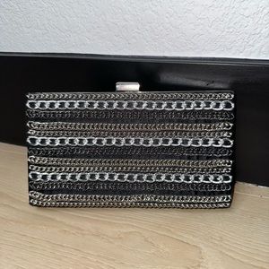 Black Chain Clutch Bag, Brand New